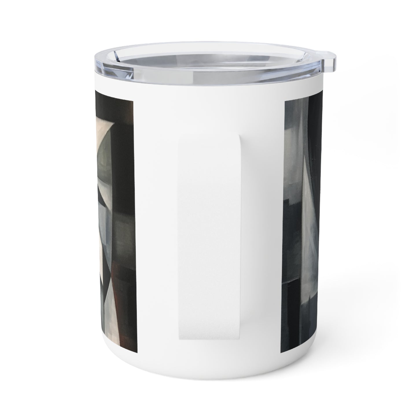 Insulated Coffee Mug with Cubist Art: Artistic Finesse and Abstract Flair