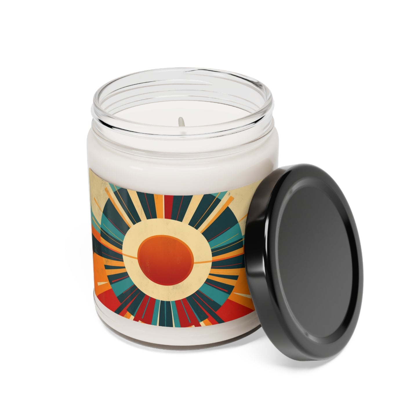 Minimalist Sunshine: Midcentury Modern Sun Scented Soy Candle