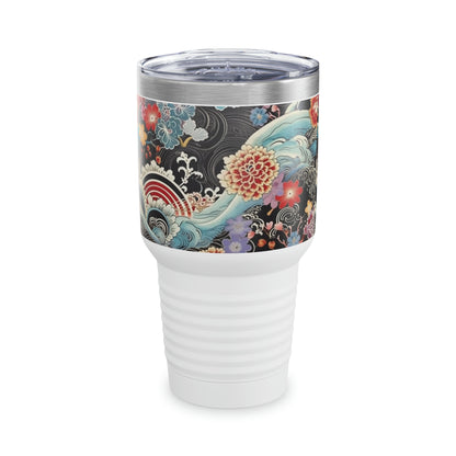 Traditional Charm: Authentic Japanese Kimono Ringneck Tumbler, a Tribute to Heritage