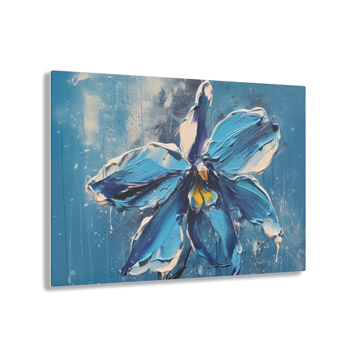 Abstract Backgrounds Acrylic Prints: Blue Orchid Bliss in Artistic Abstraction