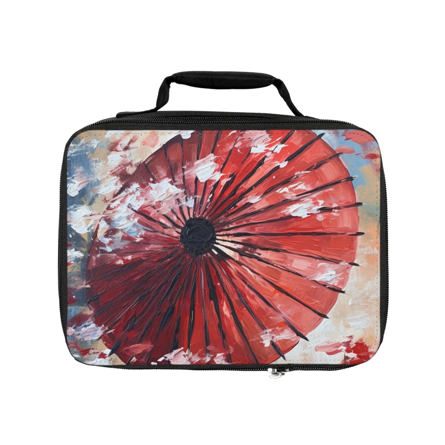 Abstract Japanese Umbrella Painting Lunch Bag: Unleashing Artistic Beauty