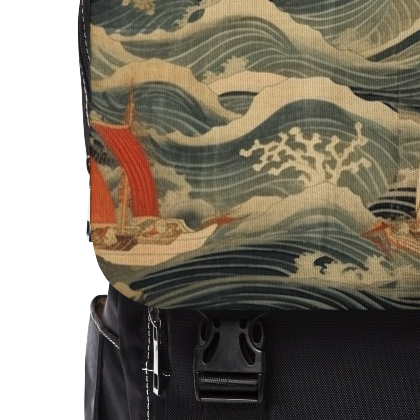 Artistic Fusion - Where Japanese Tapestry Meets the Perfect Unisex Casual Shoulder Backpack