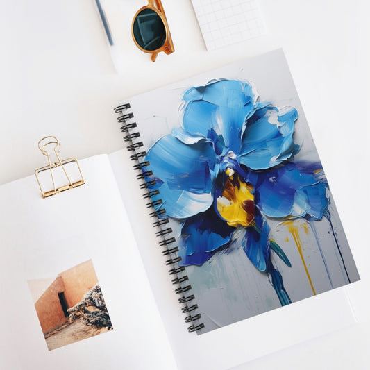 Orchid Dreams Abstract Spiral Notebook Ruled: Embrace the Allure of Painted Petals