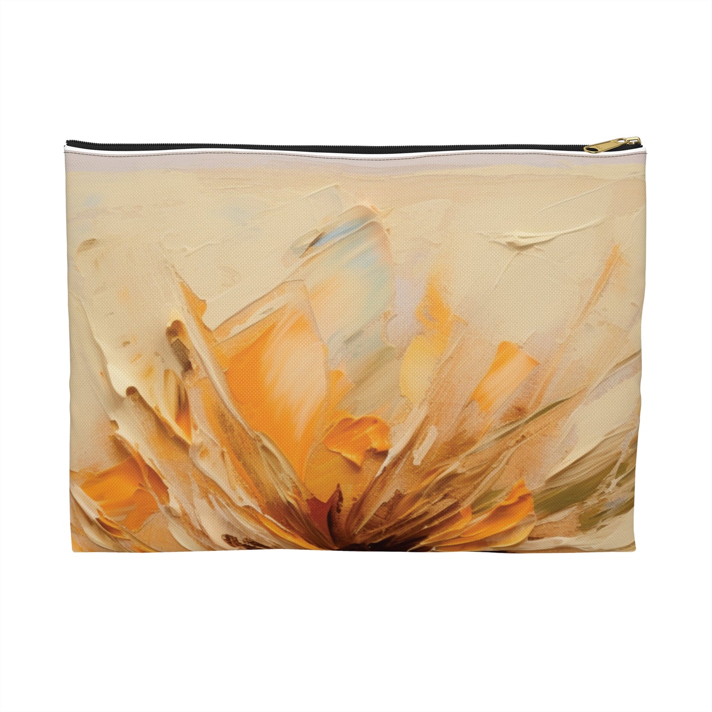 A Brush of Nature's Elegance: Accessory Pouch for Artistic Flower Lovers