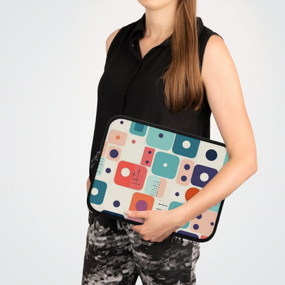 Retro Chic: Atomic Age-Inspired Laptop Sleeve with Midcentury Modern Design and 1960s Fashion