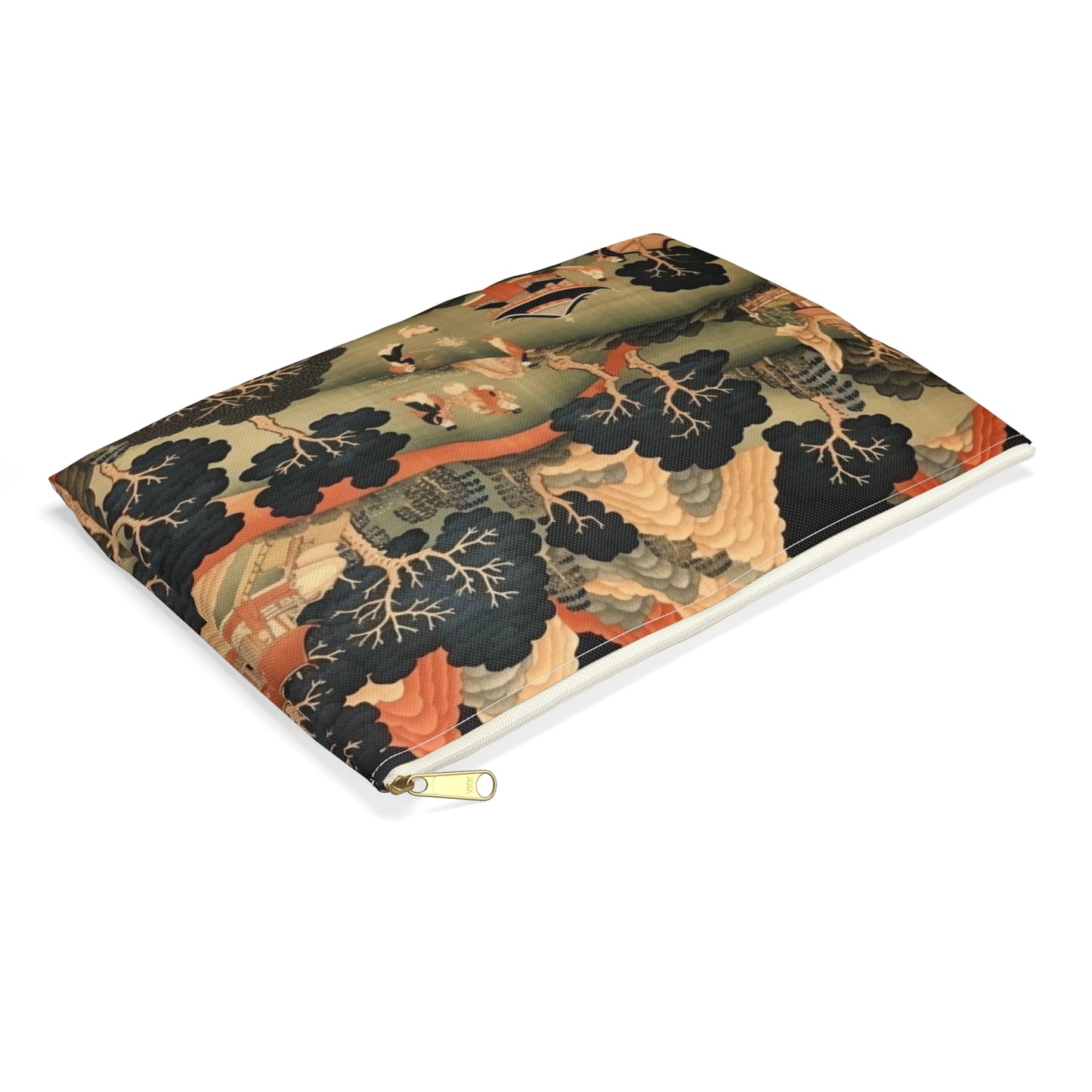 Tapestry Treasures: Japanese-inspired Accessory Pouch for Art Lovers