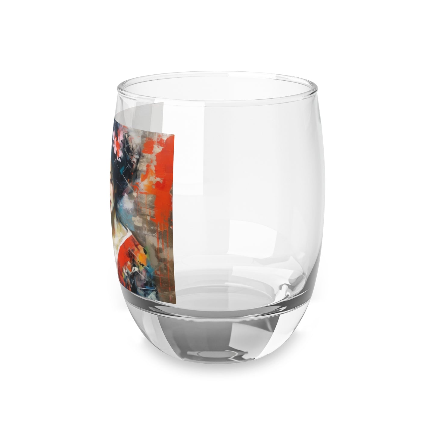 Whiskey Glass with Geisha Art: Sip in Style with Japanese Artistic Flair