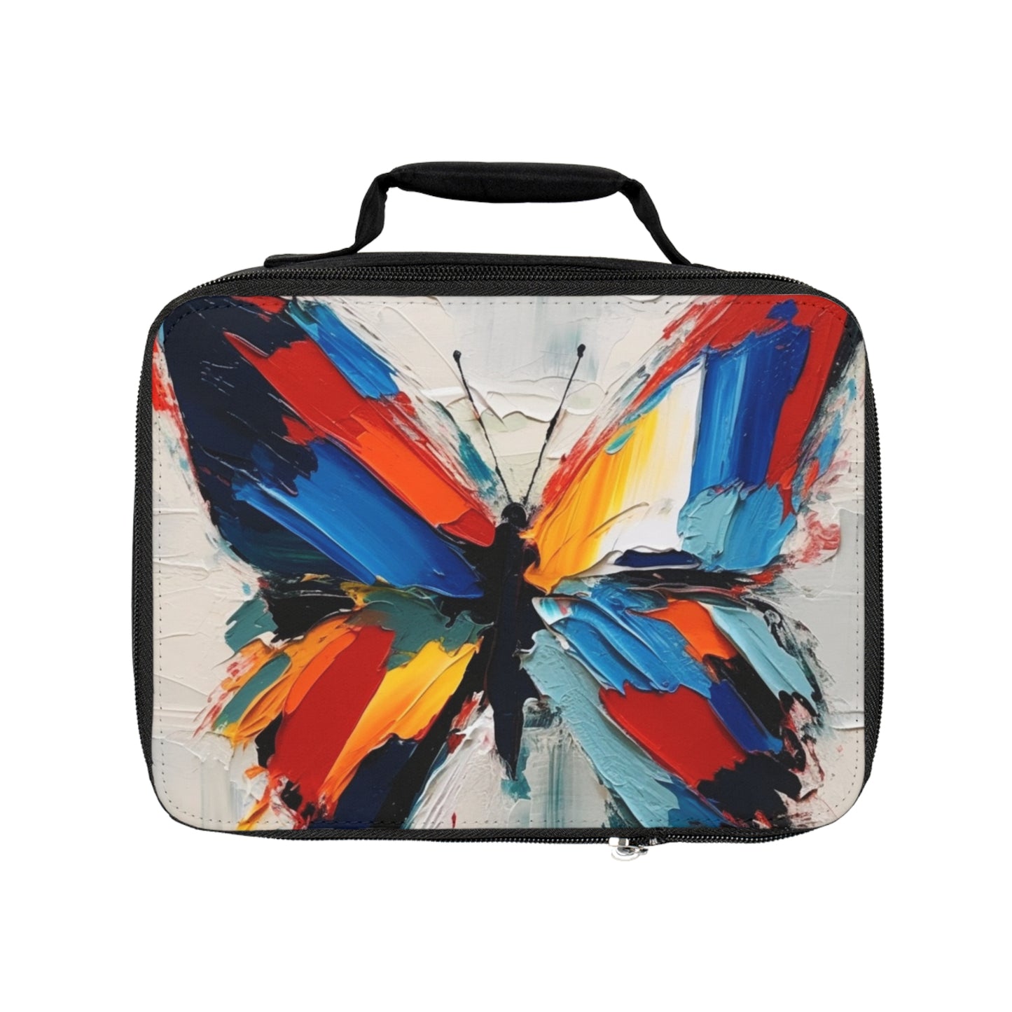 Abstract Lunch Bag for Art Lovers: Butterfly-Inspired Delight