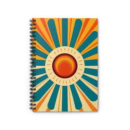 Atomic Age Sunshine: Midcentury Modern Sun Spiral Notebook