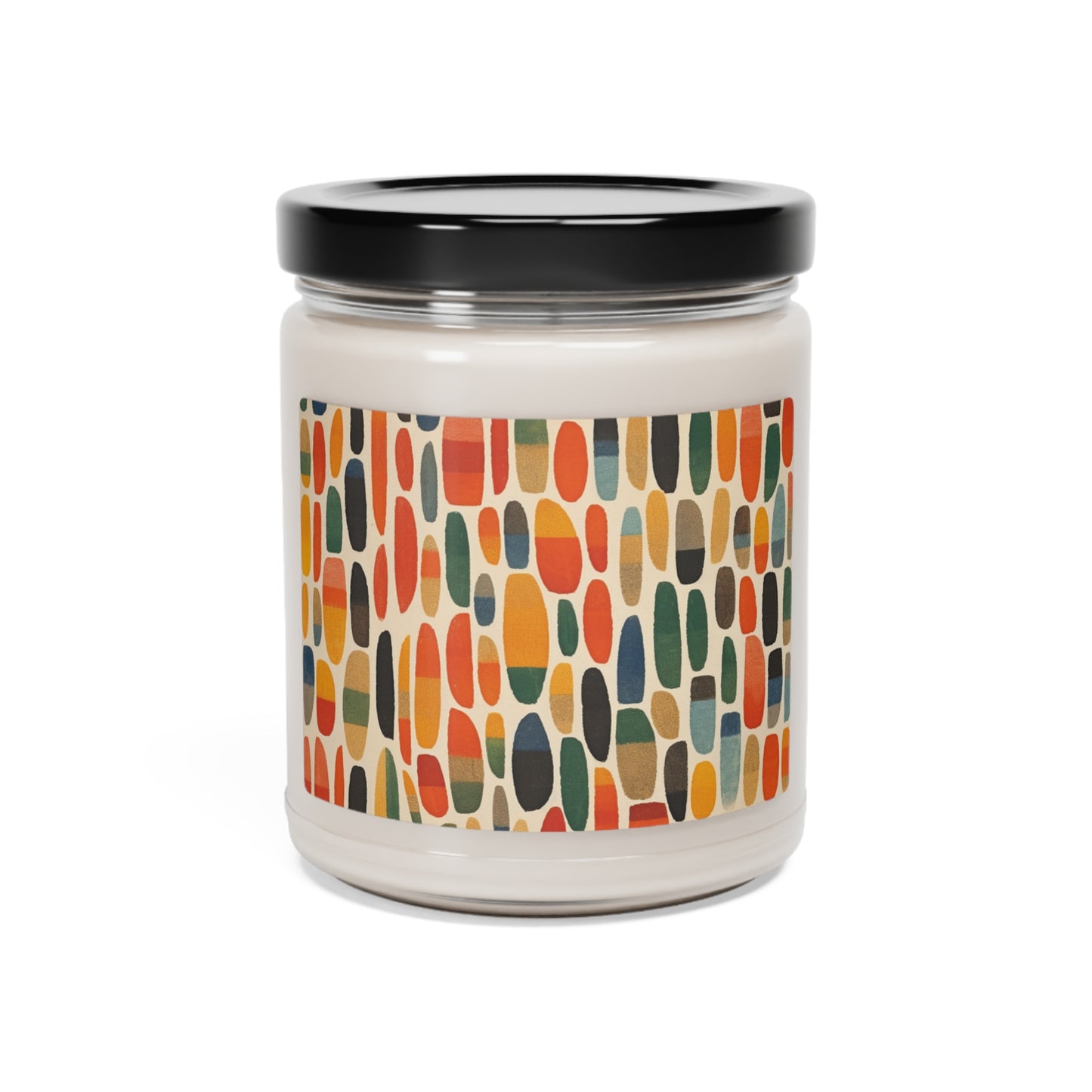 Artistic Intrigue: Abstract Shapes Scented Soy Candle