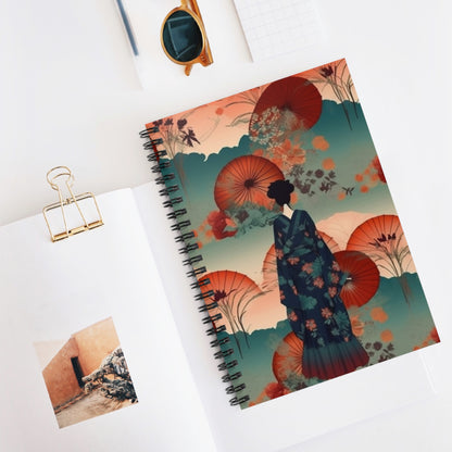 Fashionable Kimono-Inspired Spiral Notebook: Unleash Your Style