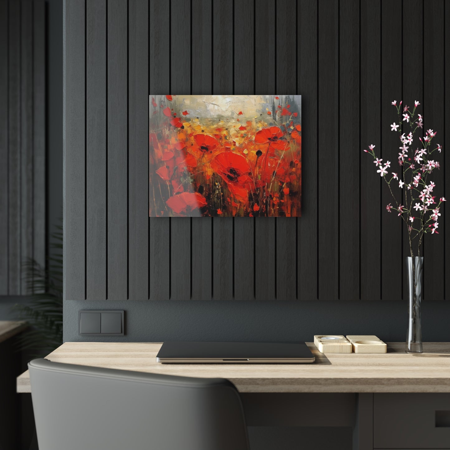 Whimsical Poppy Art on Acrylic Prints