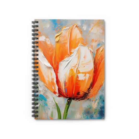 Spiral Notebook with Vibrant Orange Tulip: Embrace the Beauty of Nature