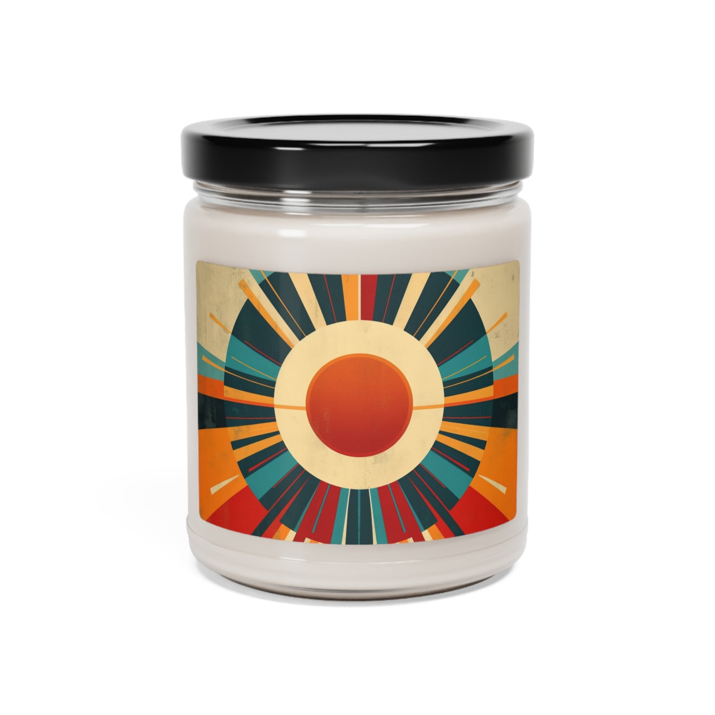 Minimalist Sunshine: Midcentury Modern Sun Scented Soy Candle