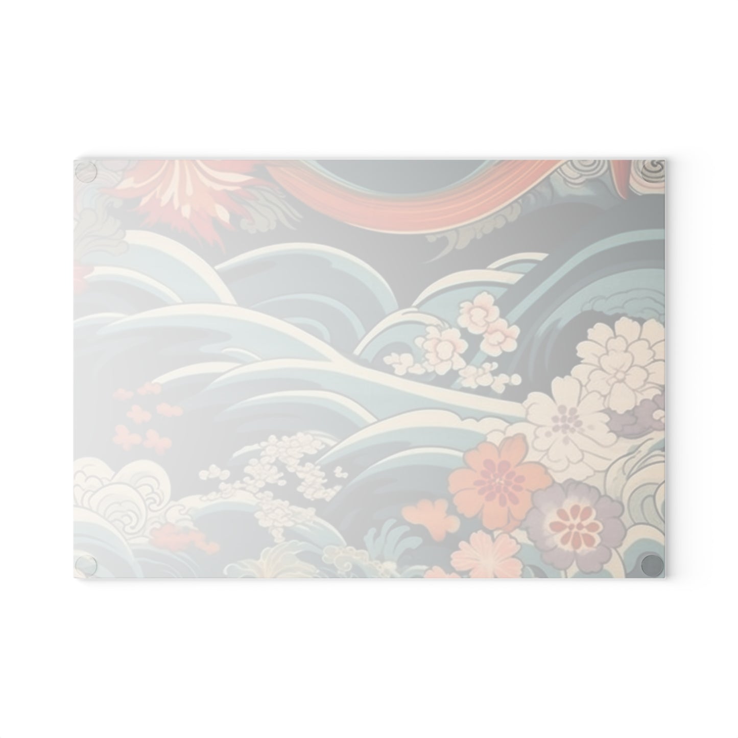 Elegant Kimono Glass Cutting Board: Embrace Japanese Artistry