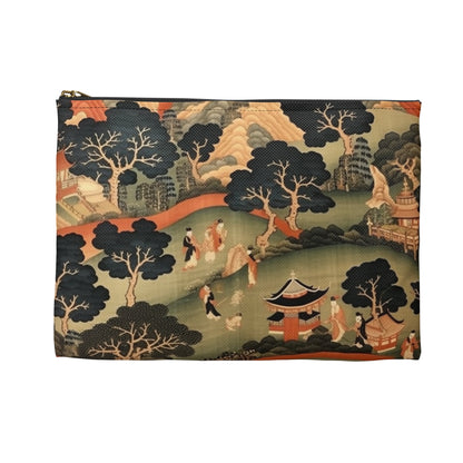 Tapestry Treasures: Japanese-inspired Accessory Pouch for Art Lovers