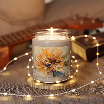 A Brush of Nature's Elegance: Scented Soy Candle for Artistic Flower Lovers