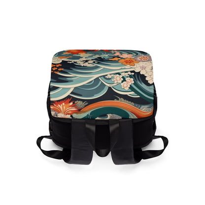 Elegant Kimono Unisex Casual Shoulder Backpack: Embrace Japanese Artistry