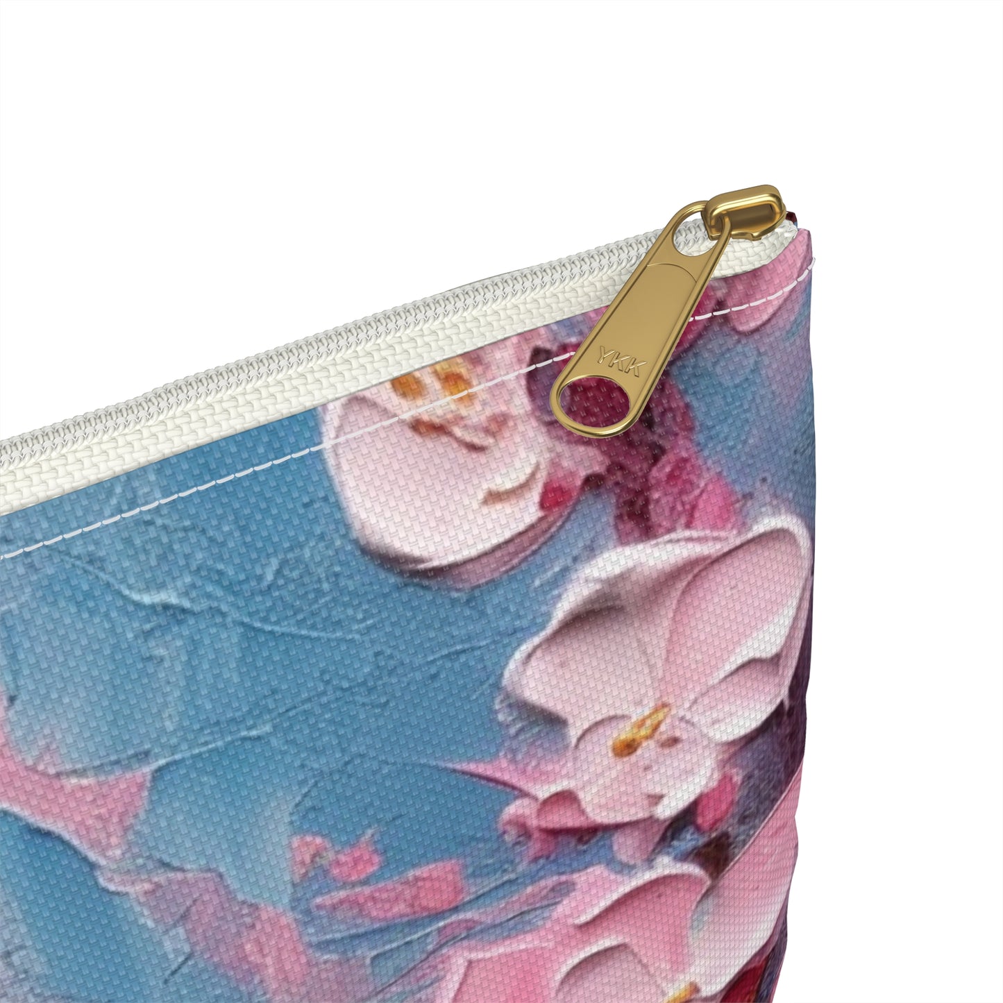 Accessory Pouch with Abstract Cherry Blossom Drawing: Embrace the Serenity