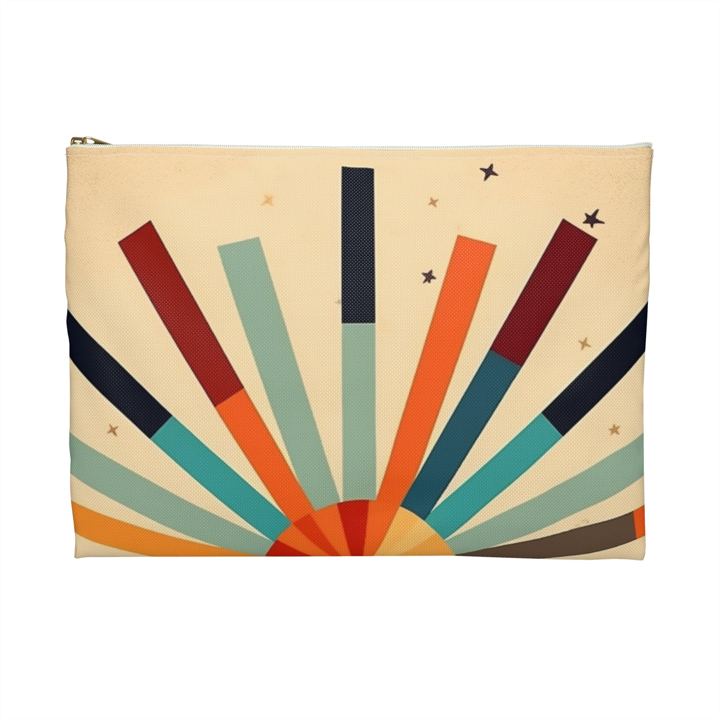 Midcentury Modern Starburst Candy Colored Accessory Pouch