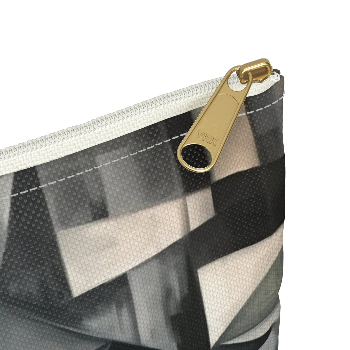 Accessory Pouch with Cubist Art: Finesse and Abstract Flair