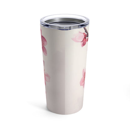 Artistic Flourish: Floral Watercolor Cherry Blossom Tumbler