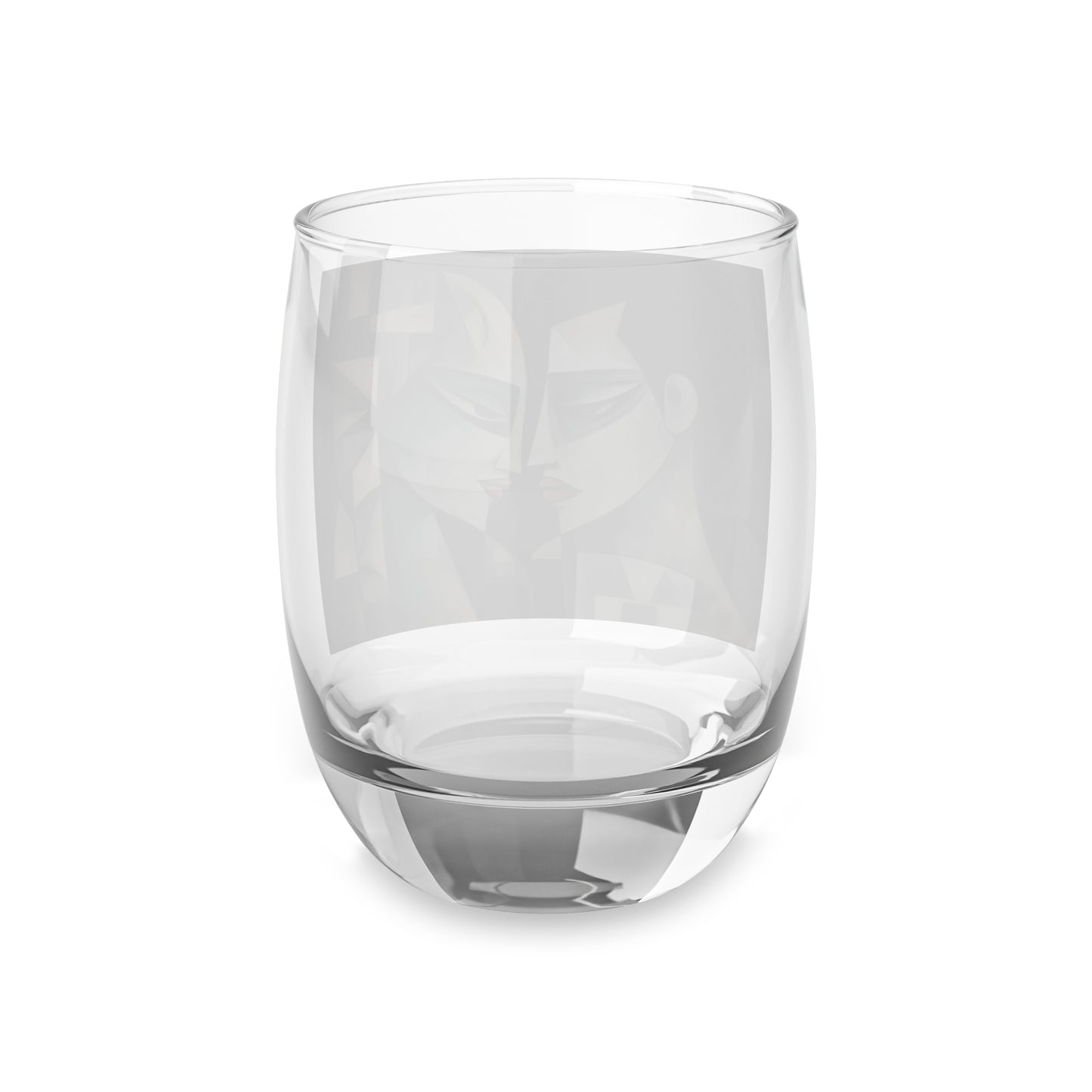 Whiskey Glass with Cubist Art: Sip with Artistic Finesse and Abstract Flair