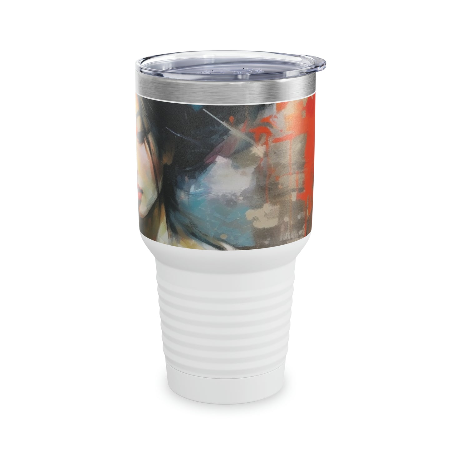 Sip in Style: Ringneck Tumbler with Geisha Art, Embrace the Japanese Artistic Flair in Every Refreshing Drink