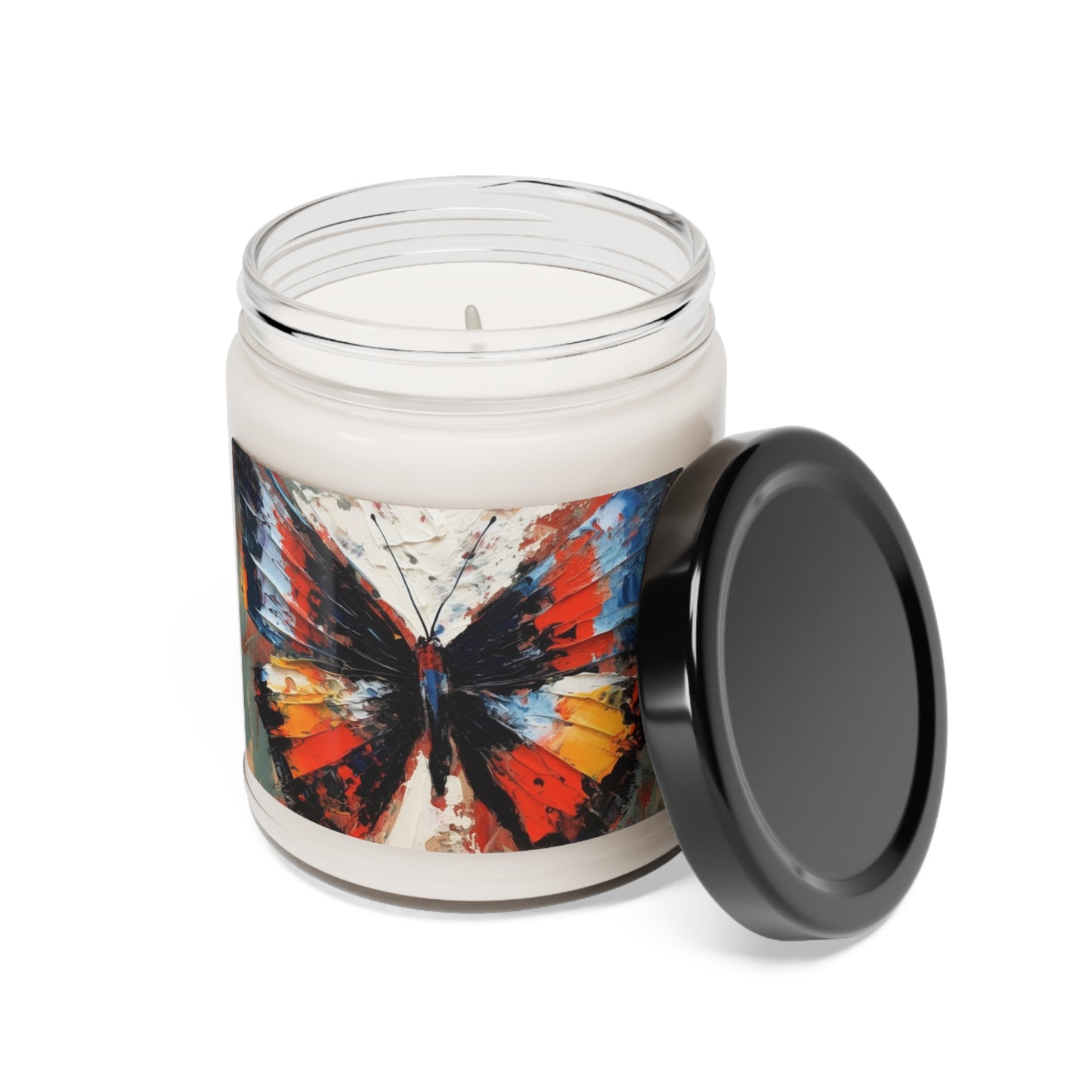 Scented Soy Candle with Bauhaus-Inspired Butterfly Drawing: A Harmonious Blend of Art and Functionality