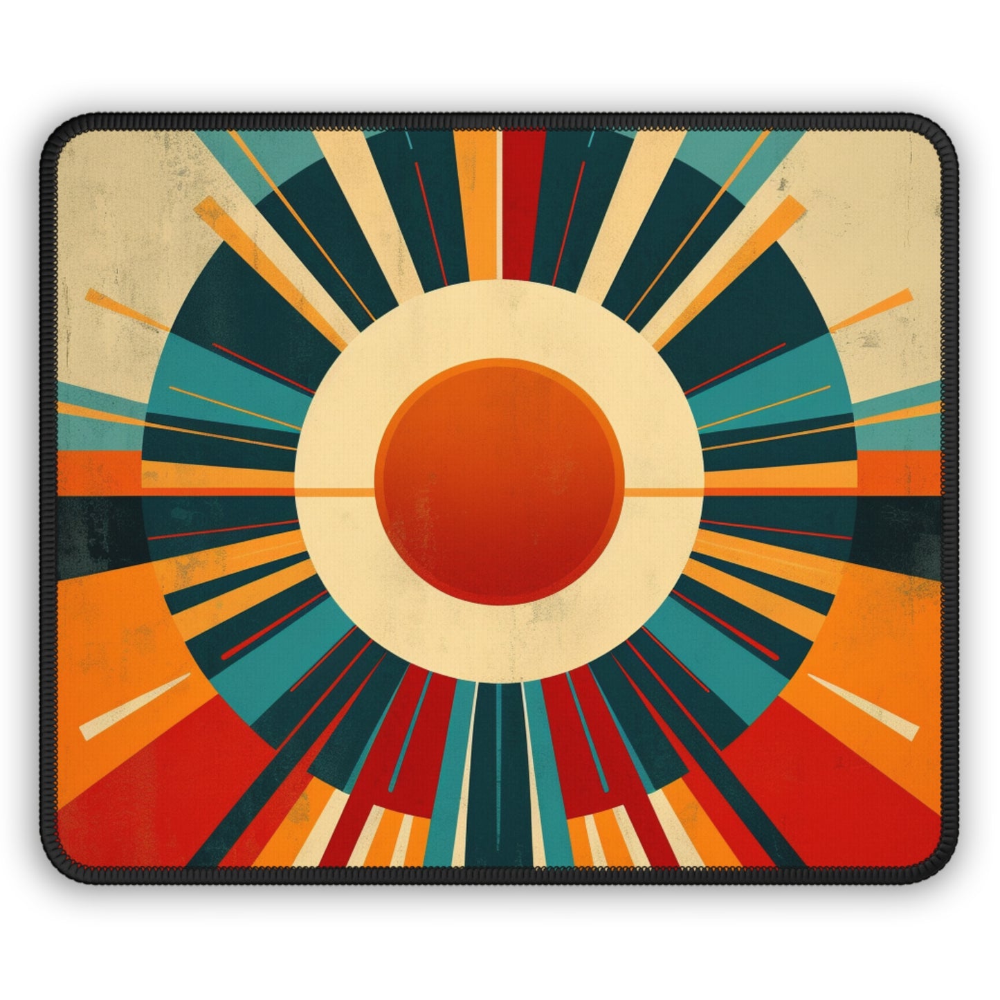 Minimalist Sunshine: Midcentury Modern Sun Gaming Mouse Pad