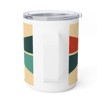 1960s Starburst: Retro Chic Insulated Coffee Mug for Vintage Fashion Lovers