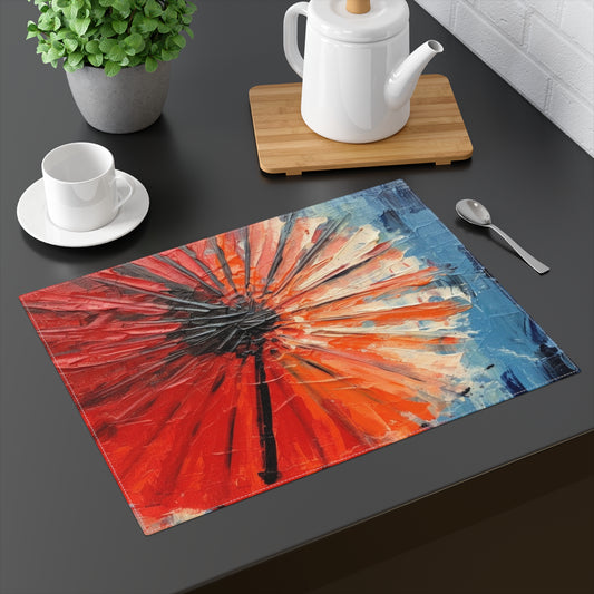 Umbrella Painting Placemat: Channel Your Inner Artist with Abstract Oil Paint
