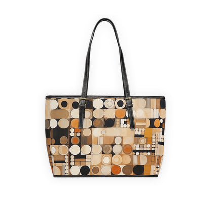 Earthy Simplicity: Geometric Inspired PU Leather Shoulder Bag