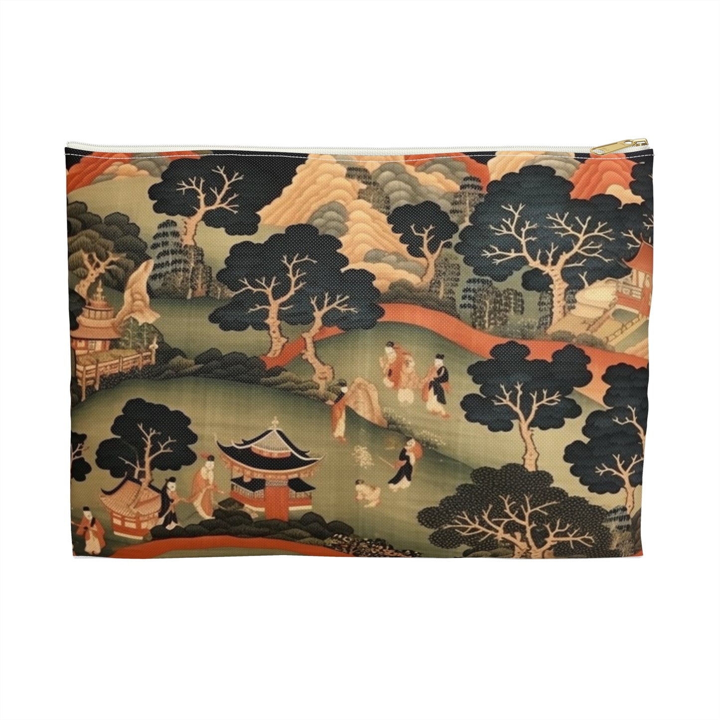 Tapestry Treasures: Japanese-inspired Accessory Pouch for Art Lovers