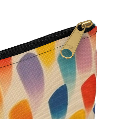 Energetic Abstraction: Colorful Shapes Accessory Pouch