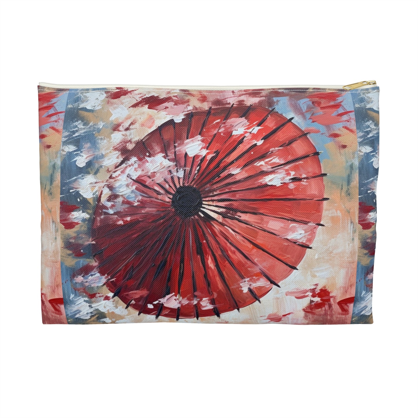 Abstract Japanese Umbrella Art Accessory Pouch: Where Art and Practicality Meet