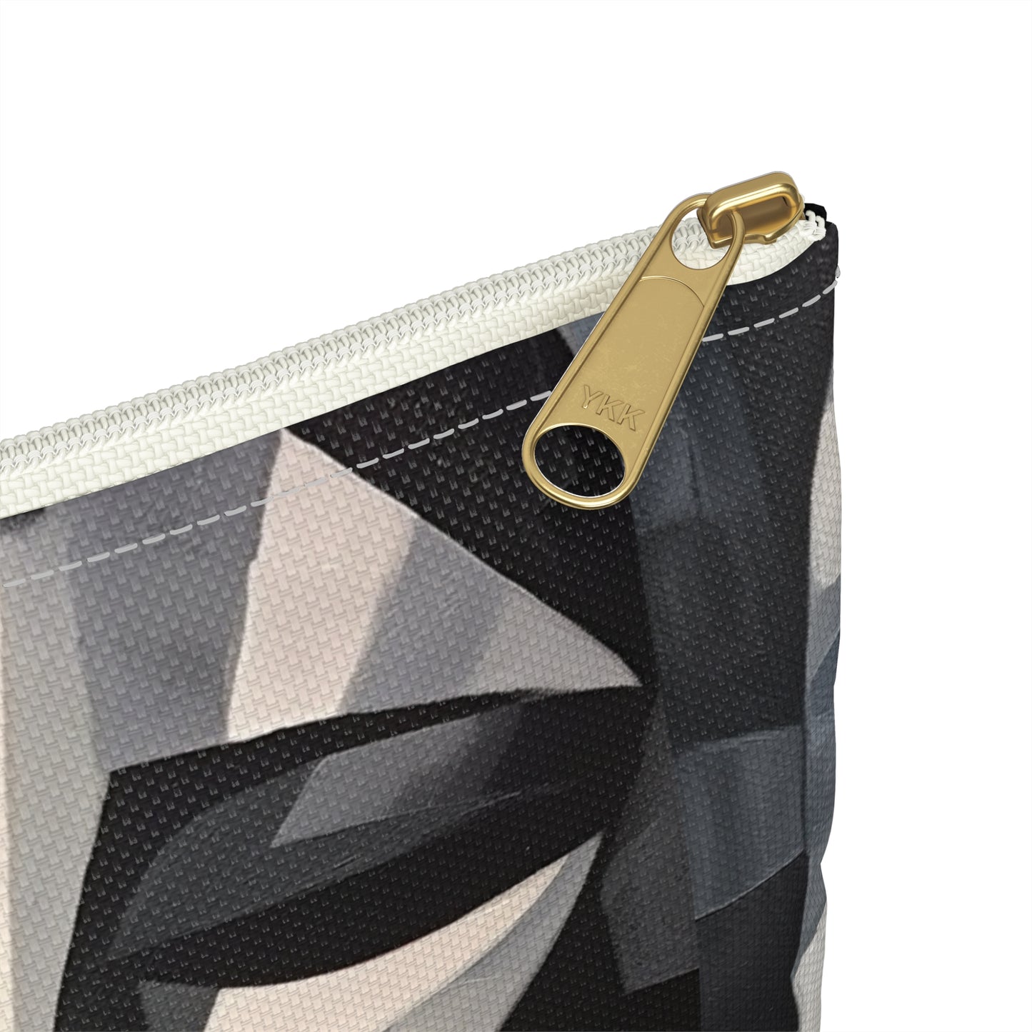 Abstract Oil Paint Accessory Pouch: Cubist Artistry in a Portable Masterpiece