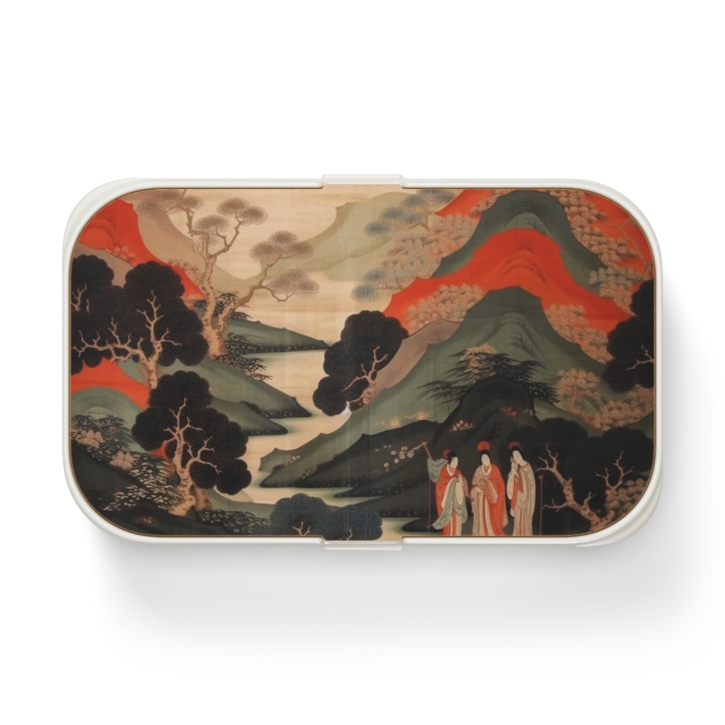 Custom Japanese Tapestry on a Bento Box - Unique Artistic Expression