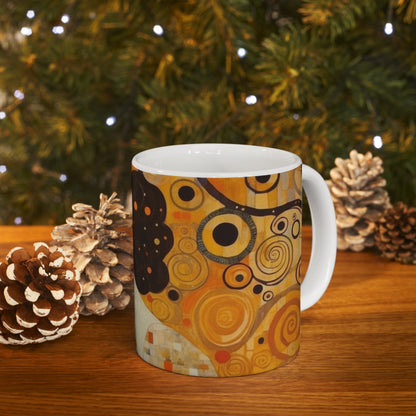 Gustav Klimt Inspired Ceramic Mug: A Tribute to the Iconic Art of the Vienna Secession