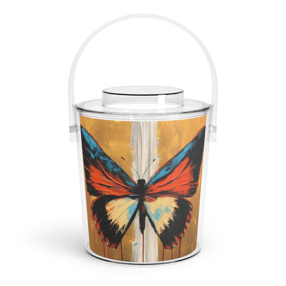 Ice Bucket with Tongs with Bauhaus Butterfly: A Fusion of Art and Nature