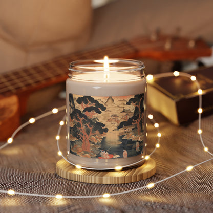 Custom Japanese Tapestry Scented Soy Candle: Your Personalized Artistic Statement