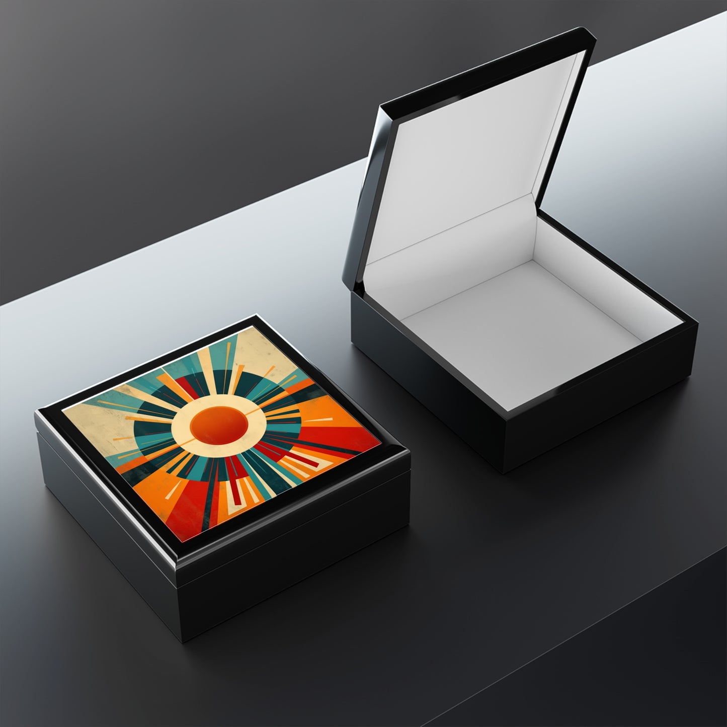 Minimalist Sunshine: Midcentury Modern Sun Jewelry Box