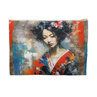 Accessory Pouch with Geisha Art: Style with Japanese Artistic Flair