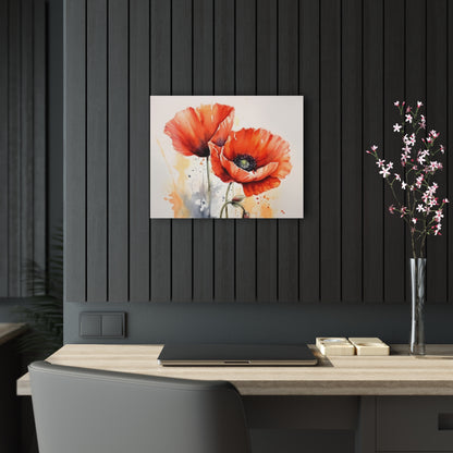 Whimsical Poppy Flower Watercolor Acrylic Prints: An Artistic Delight