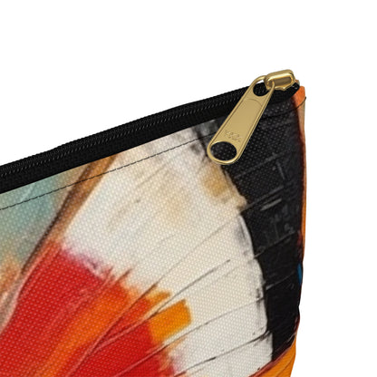 Bauhaus-Inspired Butterfly Symphony: Accessory Pouch with Vibrant Colors and Intricate Details