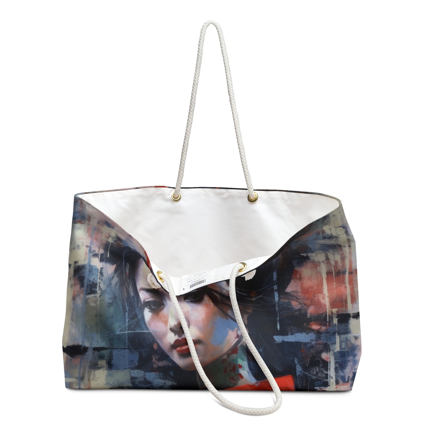 Geisha Dreams Abstract Weekender Bag: Artistic Journey through Japanese Elegance