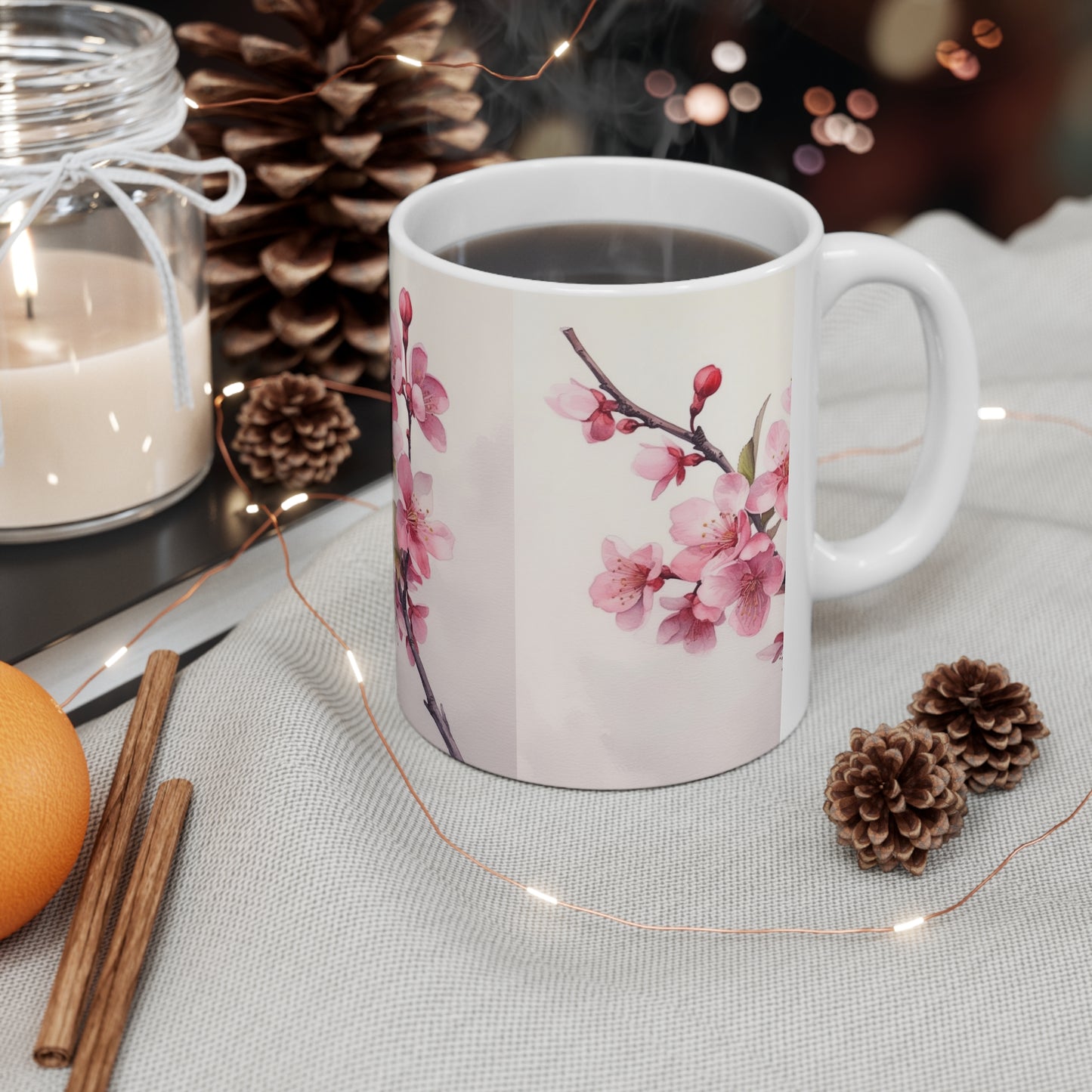 Embrace the Tranquility of Cherry Blossoms with Ceramic Mug