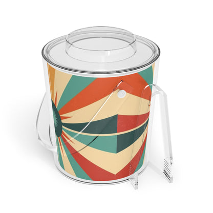 Vintage Fashion Inspiration: Starburst Candy Colored Ice Bucket with Tongs with 1950s and 1960s Flair