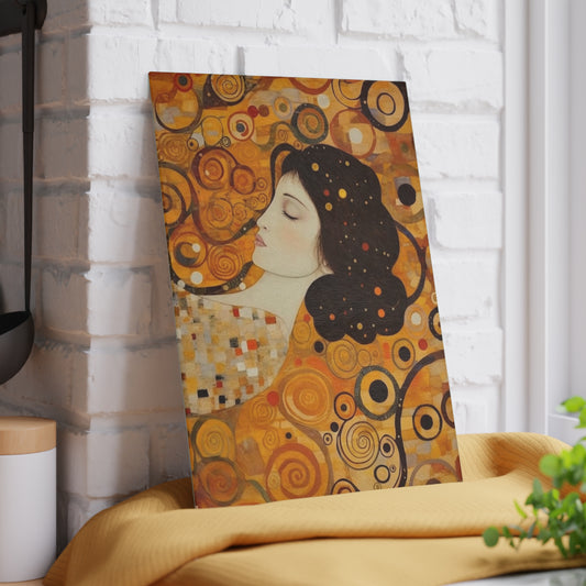 Gustav Klimt Inspired Glass Cutting Board: A Tribute to the Iconic Art of the Vienna Secession