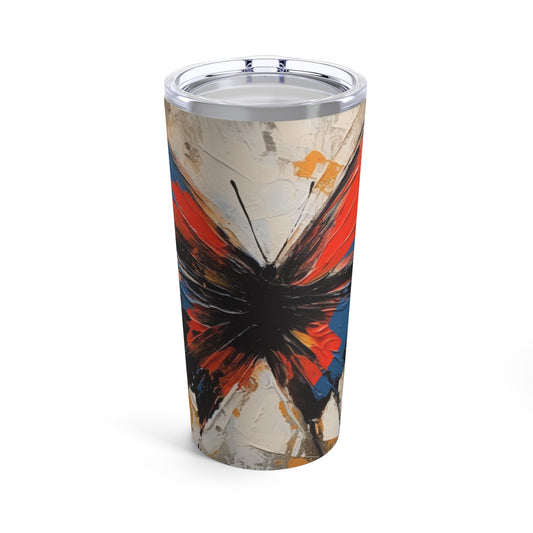 Bauhaus-Inspired Butterfly Wings: Tumbler for Abstract Art Enthusiasts